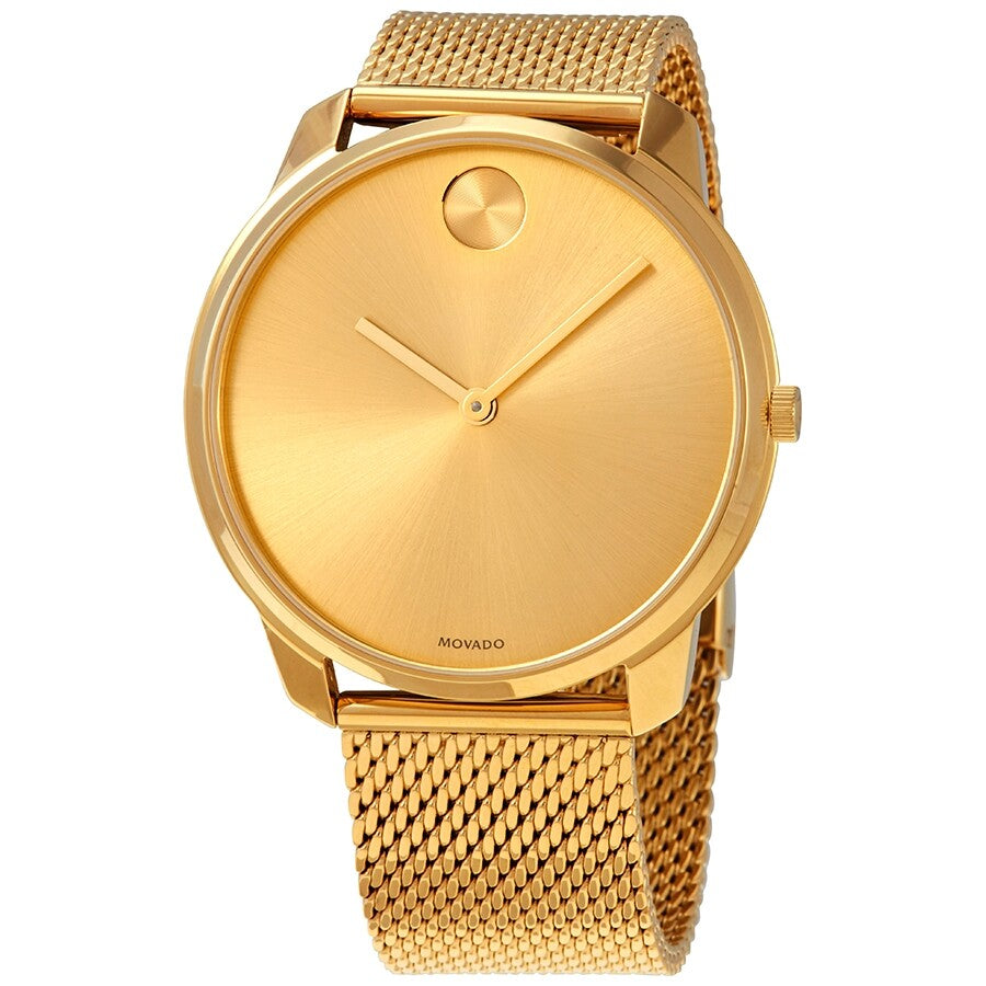 MOVADO Bold Gold Sunray Dial Unisex Watch