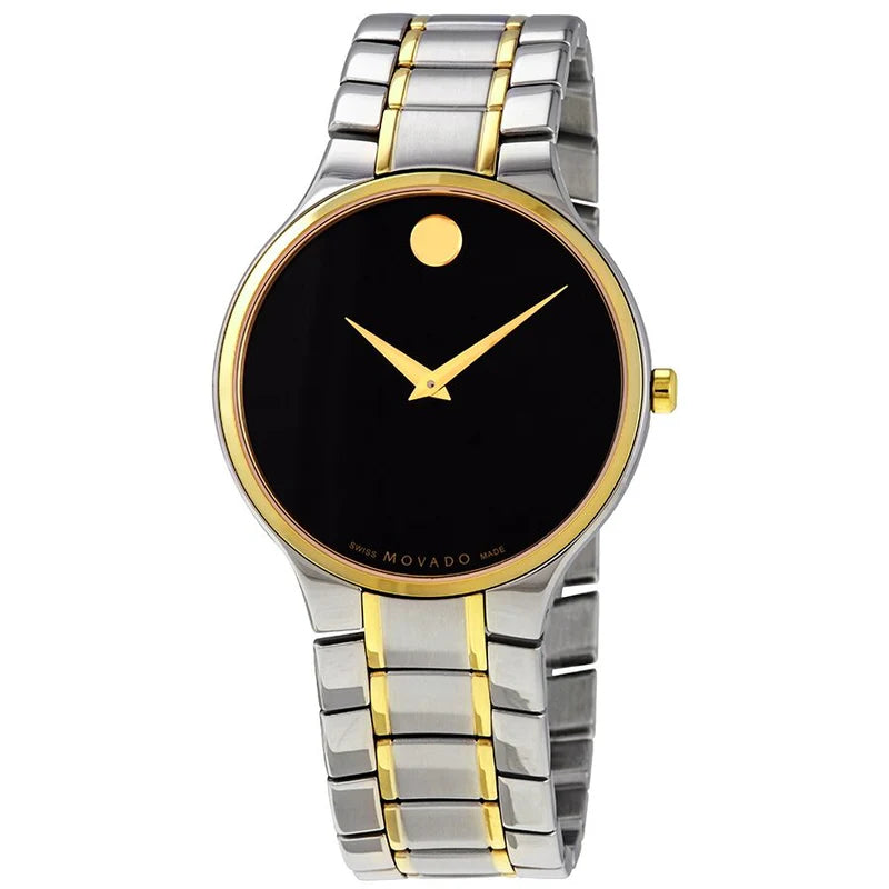 MOVADO 
Serio Quartz Black Dial Two-tone Men's Watc