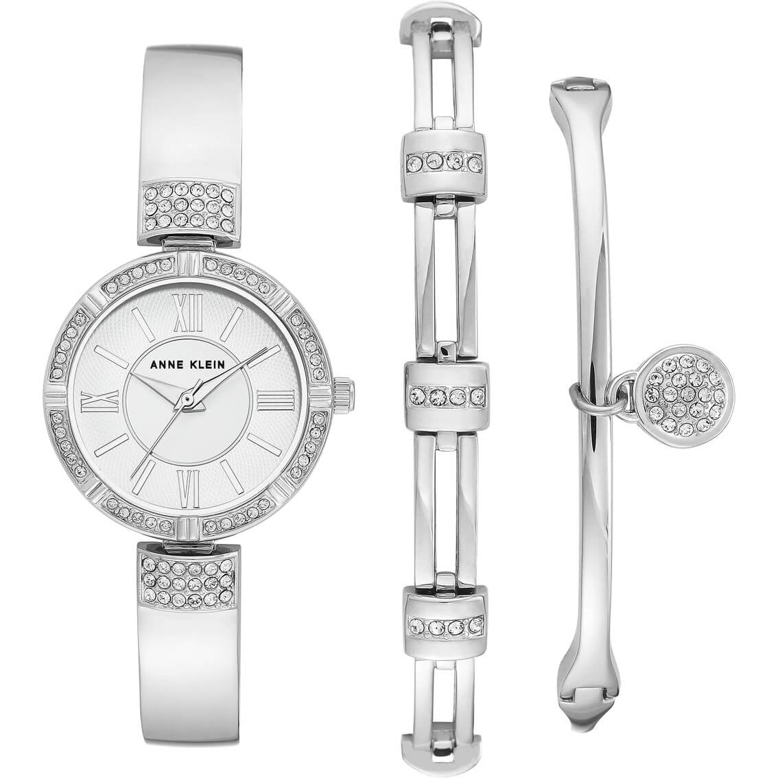 Anne Klein Quartz Crystal White Dial