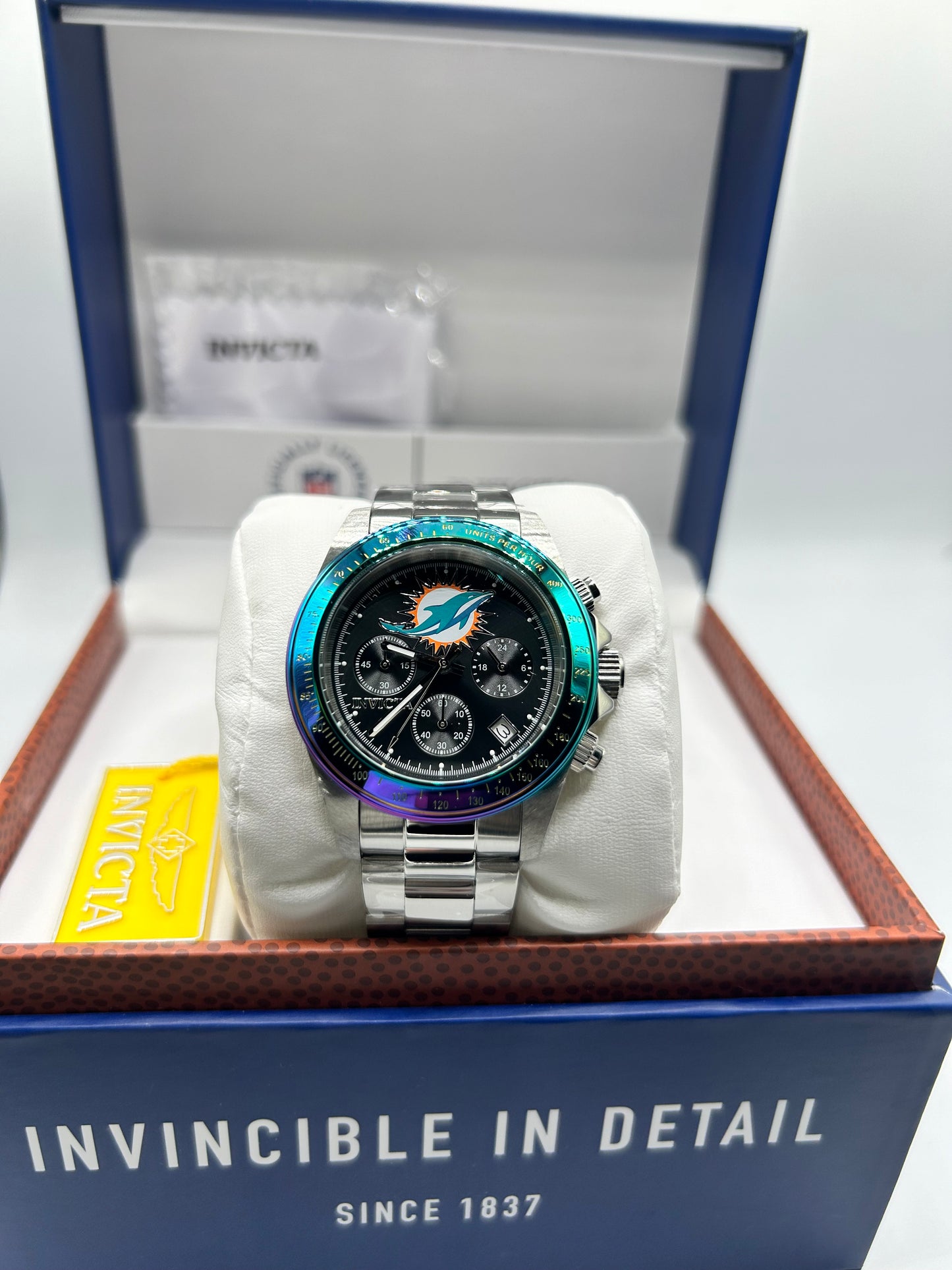 NFL Miami Dolphins Black Dial