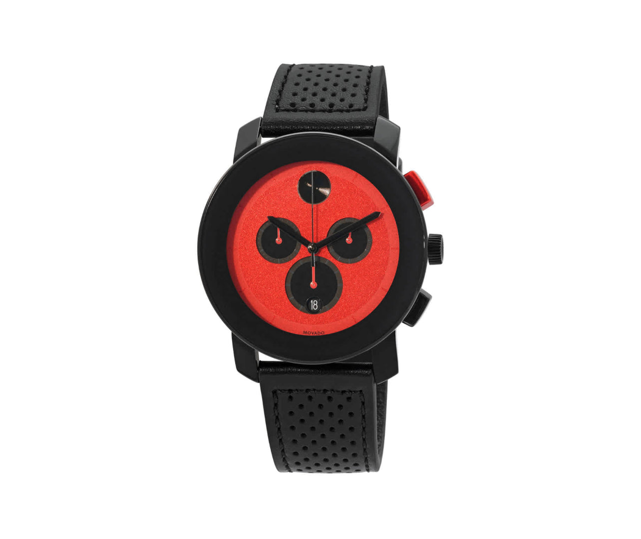 Movado Bold Quartz Red Dial