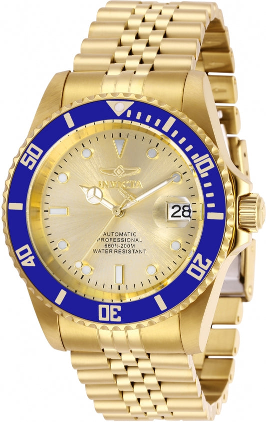 Invicta Pro Diver Automatic Date Gold