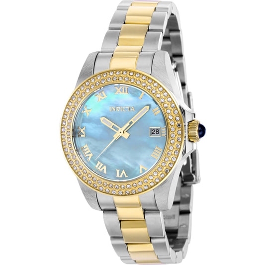 INVICTA 
Angel Quartz Crystal Light Blue Dial
